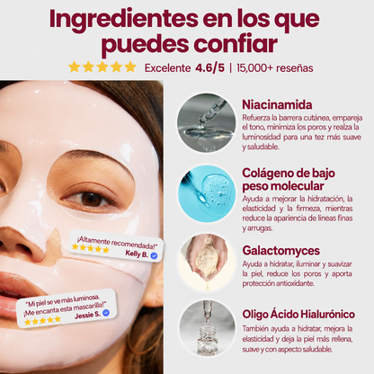 Mascarilla Facial de Bio-Colágeno | Reduce Arrugas y Reafirma la Piel