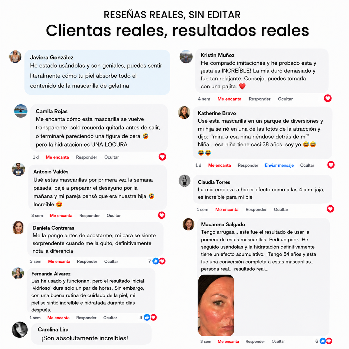 Mascarilla Facial de Bio-Colágeno | Reduce Arrugas y Reafirma la Piel