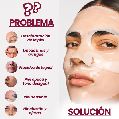 Mascarilla Facial de Bio-Colágeno | Reduce Arrugas y Reafirma la Piel